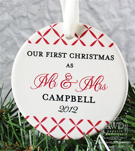 Personalized Wedding Ornament Mr And Mrs Ornament Our First