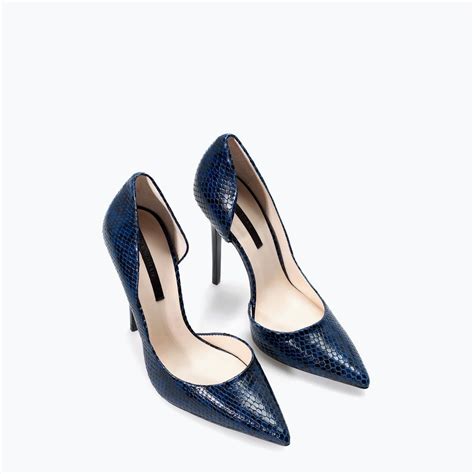 Venta Zapatos Azul Marino Mujer Zara En Stock