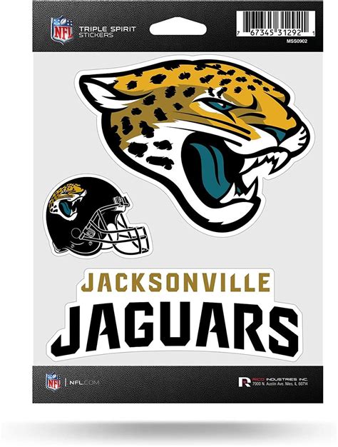 Jacksonville Jaguars Triple Sticker Decal Sheet 3 Piece Die Etsy