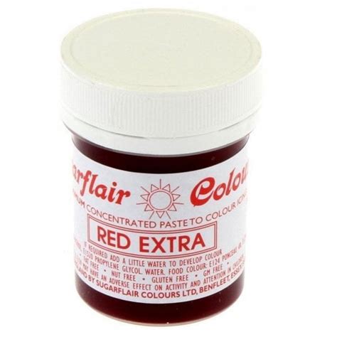 Sugarflair Red Extra Concentrated Strong Paste Gel Colouring