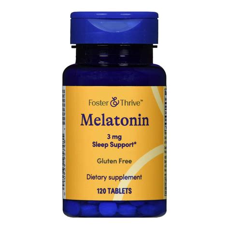 Foster And Thrive Melatonin Natural Sleep Aid 3 Mg