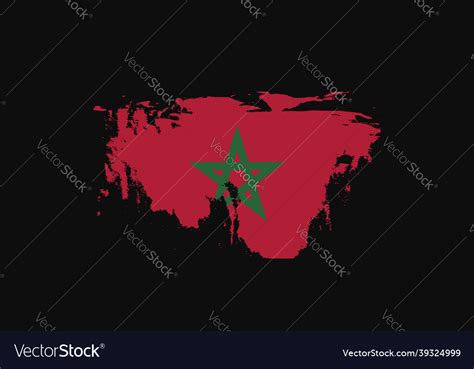 Grunge Style Flag Of The Morocco Royalty Free Vector Image