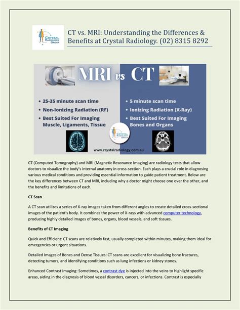 Ppt Ct Vs Mri Understanding The Differences And Benefits At Crystal