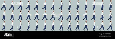 Businessman Character Walk Cycle Animation Sequence Loop Animation Images