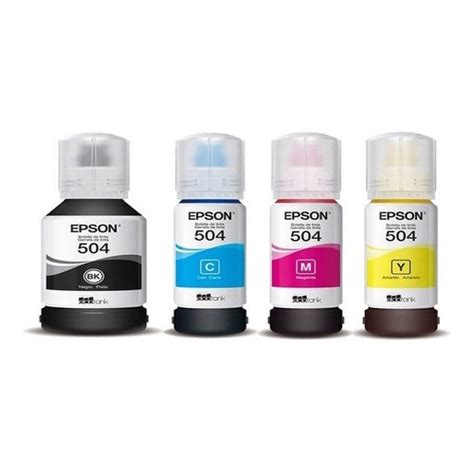 Kit 4 Tinta Epson 504 Refil Original L4150 L4160 L6161 L6191 Em