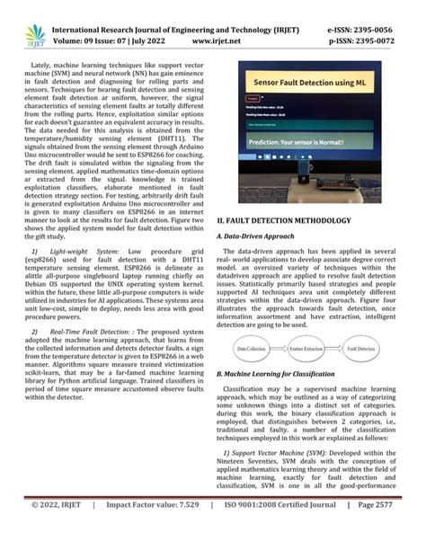 Sensor Fault Detection In Iot System Using Machine Learning Pdf