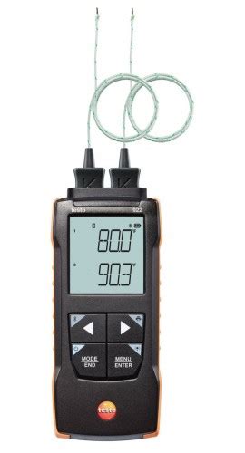 Testo Digital Differential Thermometer With Dual Tc Type K Probes