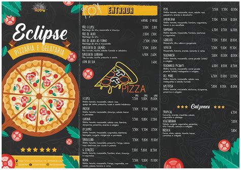 Menu Em Pizzaria E Gelataria Eclipse Bucelas