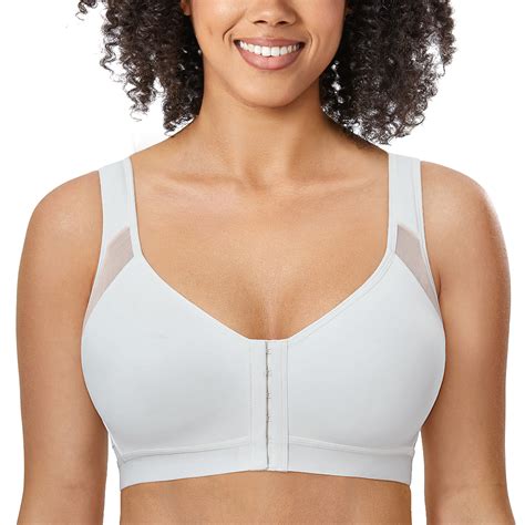 Delimira Womens Front Closure Posture Wireless Back Support Full