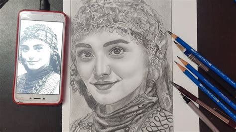 How To Draw Bala Khatoon Pencil Sketch Portrait Draw Drawing