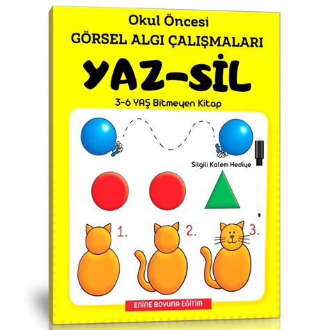 Okul Öncesi Görsel Algı Çalışmaları Yaz Sil Kitabı