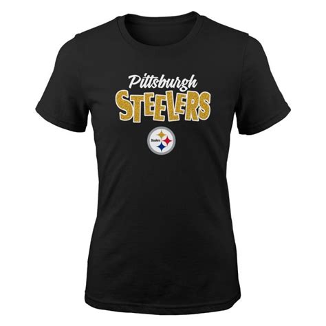 Pittsburgh Steelers Little Girls Glitter Formation Short Sleeve T-Shirt