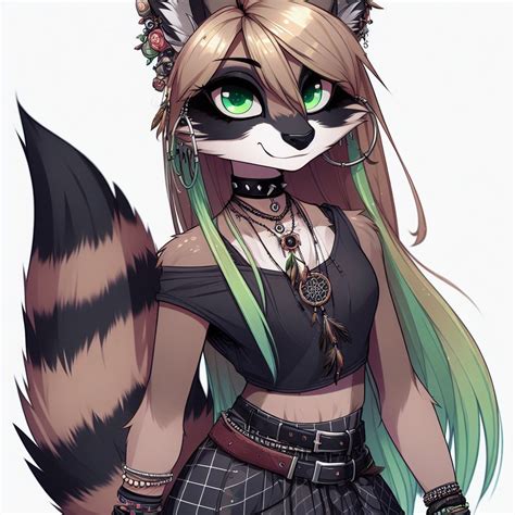 Furry Anthro Raccoon Girl By Dumpsterfireraccoon On Deviantart