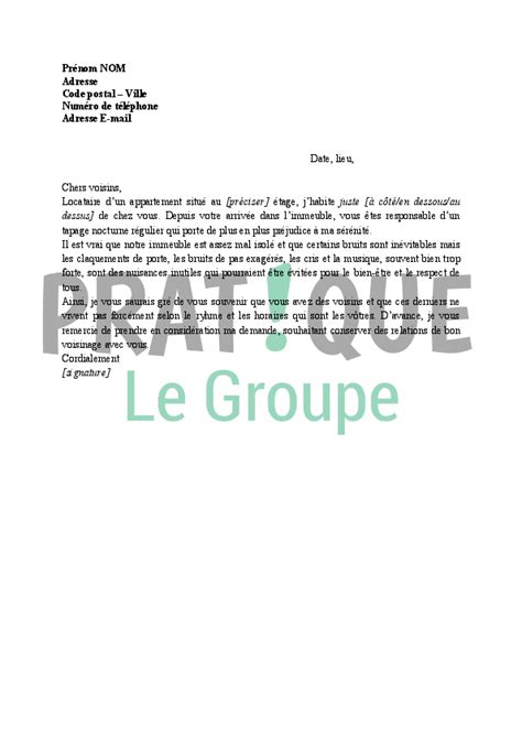 Modele De Lettre De Plainte Contre Un Voisin Financial Report