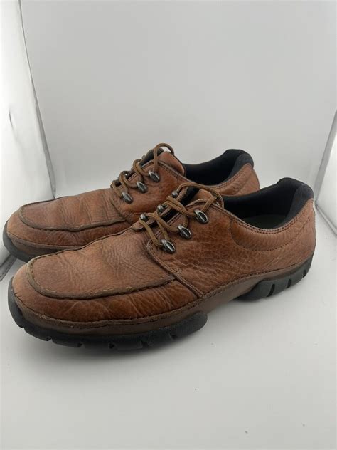 Rockport Xcs Mens Sz 10m Shoes Brown Leather Comfort Casual Low Walking Sneakers Ebay