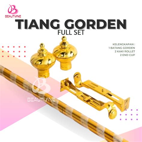 Jual Batang Gorden Full SET Ukuran 1 Meter Besi Gorden Tiang Gorden