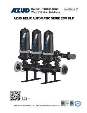 Remplissable En Ligne AZUD HELIX AUTOMATIC SERIE FT200 SW AA DLP V3 0