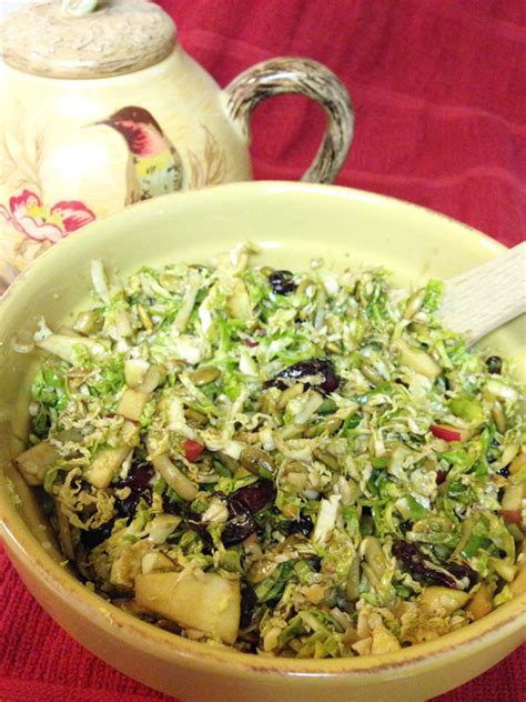 Brussels Sprouts Slaw With Maple Balsamic Dressing High Desert