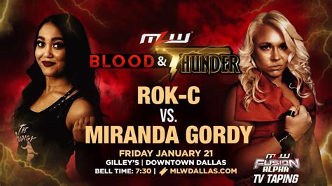 Miranda Gordy To Make Mlw Debut In Dallas At Blood And Thunder