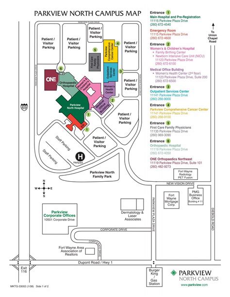 Parkview North Campus Map