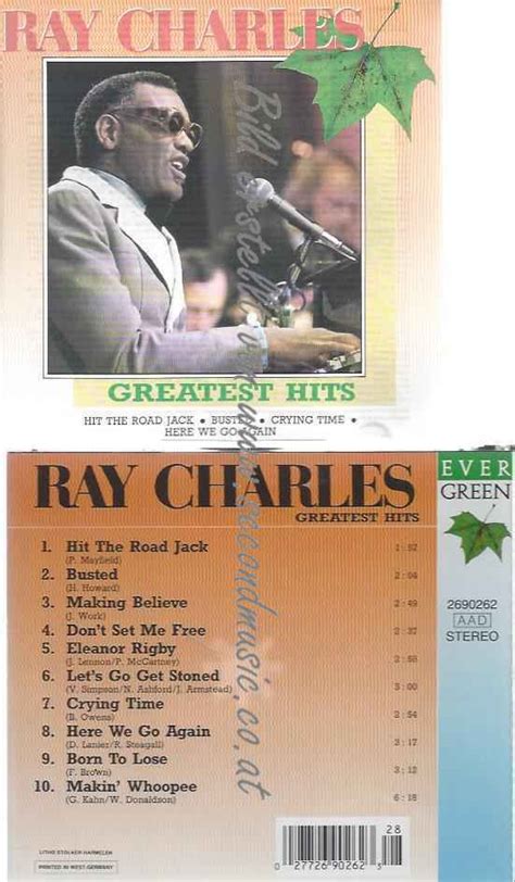 Cdray Charlesgreatest Hits Tracks Secondmusic