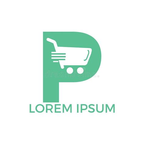 Dise o Del Logotipo De Las Compras De La Letra P Ilustración del Vector