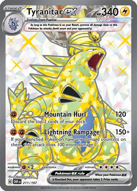 Tyranitar Ex 211197 Sv03 Obsidian Flames Pokemon