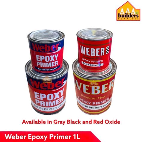 Weber Epoxy Primer Gray Black and Redoxide Sold per liter | Shopee ...