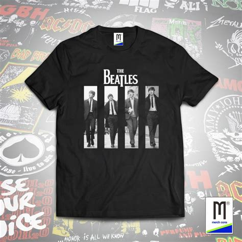 Jual Kaos Band The Beatles Tag Merchcons Size Luar Cotton Combed S