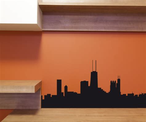 Chicago Skyline Vinyl Wall Decal Or Car Sticker SS019EY 72 In