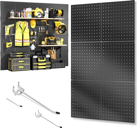 Amazon Fzk Peg Board Pcs Black Metal Pegboard Pcs Pegboard