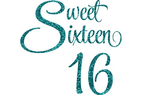 Sweet Sixteen 16 Glittery Graphic By Magnolia Blooms Creative Fabrica