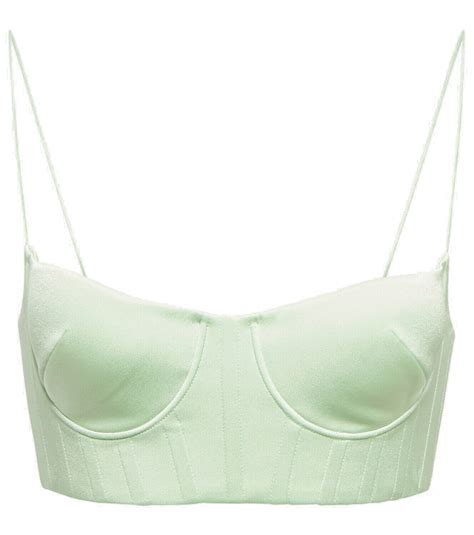 Alex Perry Hart Satin Cr Pe Bralette Alex Perry