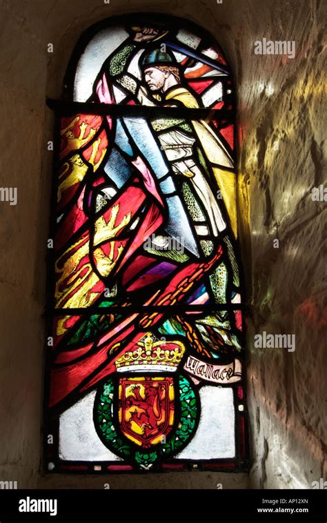 William Wallace Edinburgh Castle Stained Glass Window Dedicated St