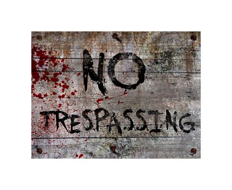 No Trespassing Halloween Decor Prop Road And Lawn Decoration Sign