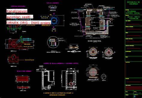 Proje Sitesi Bitki Tedavisi Servis Sular Autocad Projesi