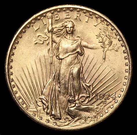 1924 $20 Saint-Gaudens Double Eagle Gold Coin | Pristine Auction