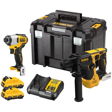 DeWalt DCK2104L2T GB 12V XR Brushless Twin Kit SDS Impact Driver