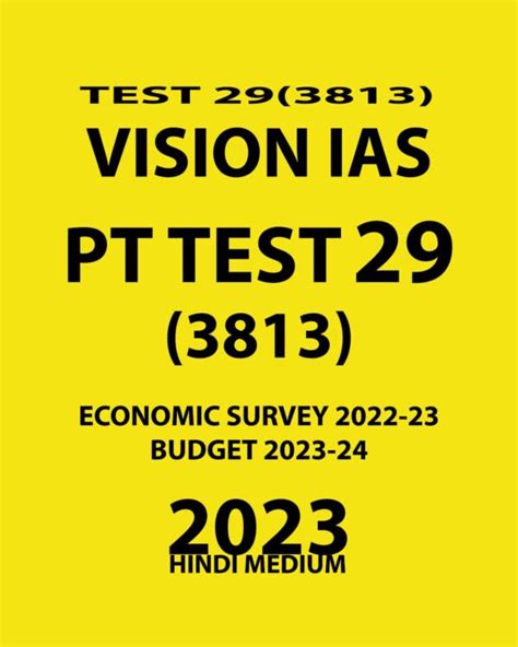 Vision Ias Hindi 2023 Pt Test 29 3813 Economic Survey 2022 23 And Budget 2023 24 Hindi Medium