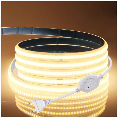 Tira De Luces LED COB De CA De 220V Cinta Flexible Iluminaci N Lineal