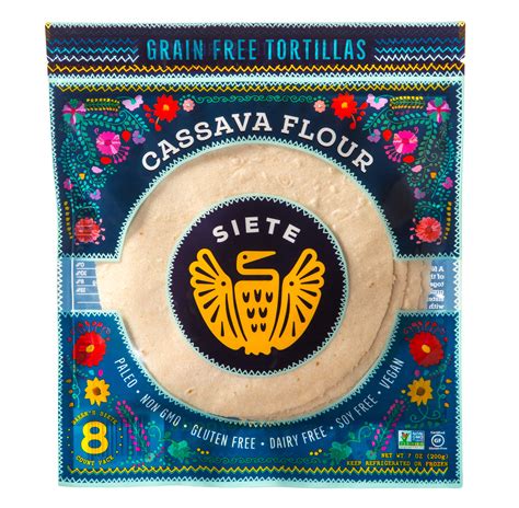 Siete Cassava Flour Grain Free Tortillas 8 Tortillas Per Pack 6 Pack