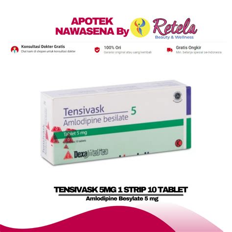 Jual Tensivask Mg Strip Tablet Amlodipine Besylate Mg