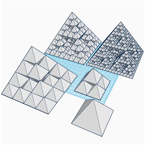 D Printable Spiral Vase Sierpinski Pyramid Openscad Made With Tevo