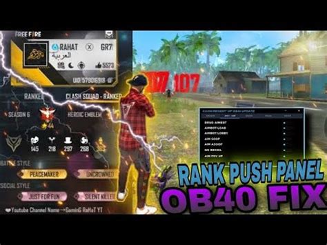 Ob New Pc Panel Rankpush Panel Headshot Hack Aimlock Emulator