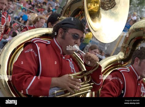 Band Tuba Marching Parade Fiesta Stock Photo Alamy