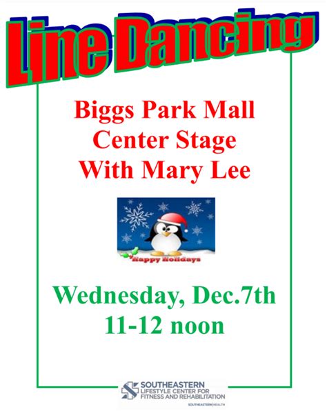 December Line Dancing With Mary Lee Biggs Park Mall