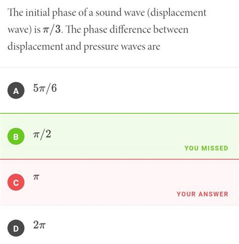 The Initial Phase Of A Sound Wave Displacement Wave Is A The Phase