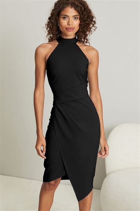 Buy Lipsy Halter Neck Asymmetric Bodycon Dress From Next Ireland