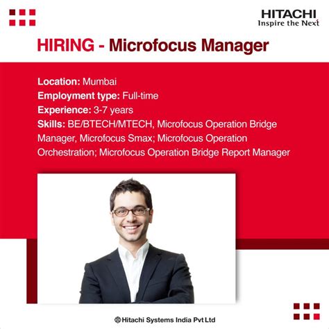 Hitachi Systems India Pvt Ltd On Linkedin Hiring Hiringnow Microfocustechnology