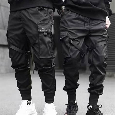 Mialoley Men's Loose Cargo Pant, Adjustable Straps Tapered Trousers ...